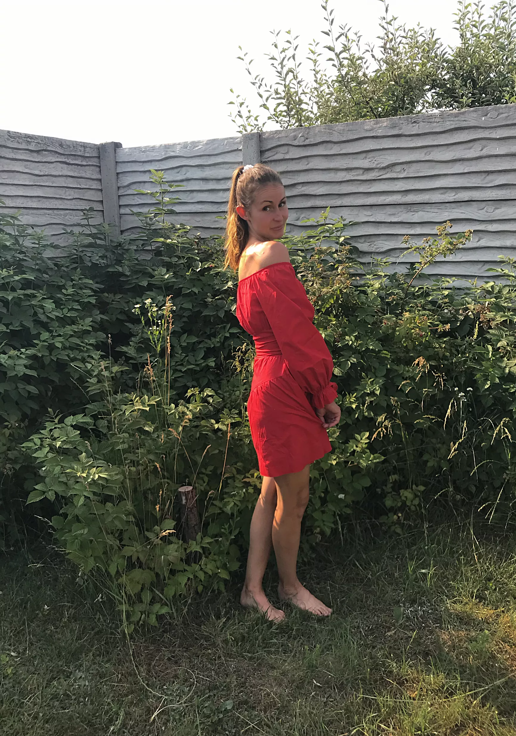 There's a lot of hot stuff hidden behind this dress. Free access.