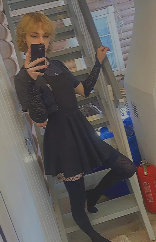 Thought i’d look cute in a dress 🫠