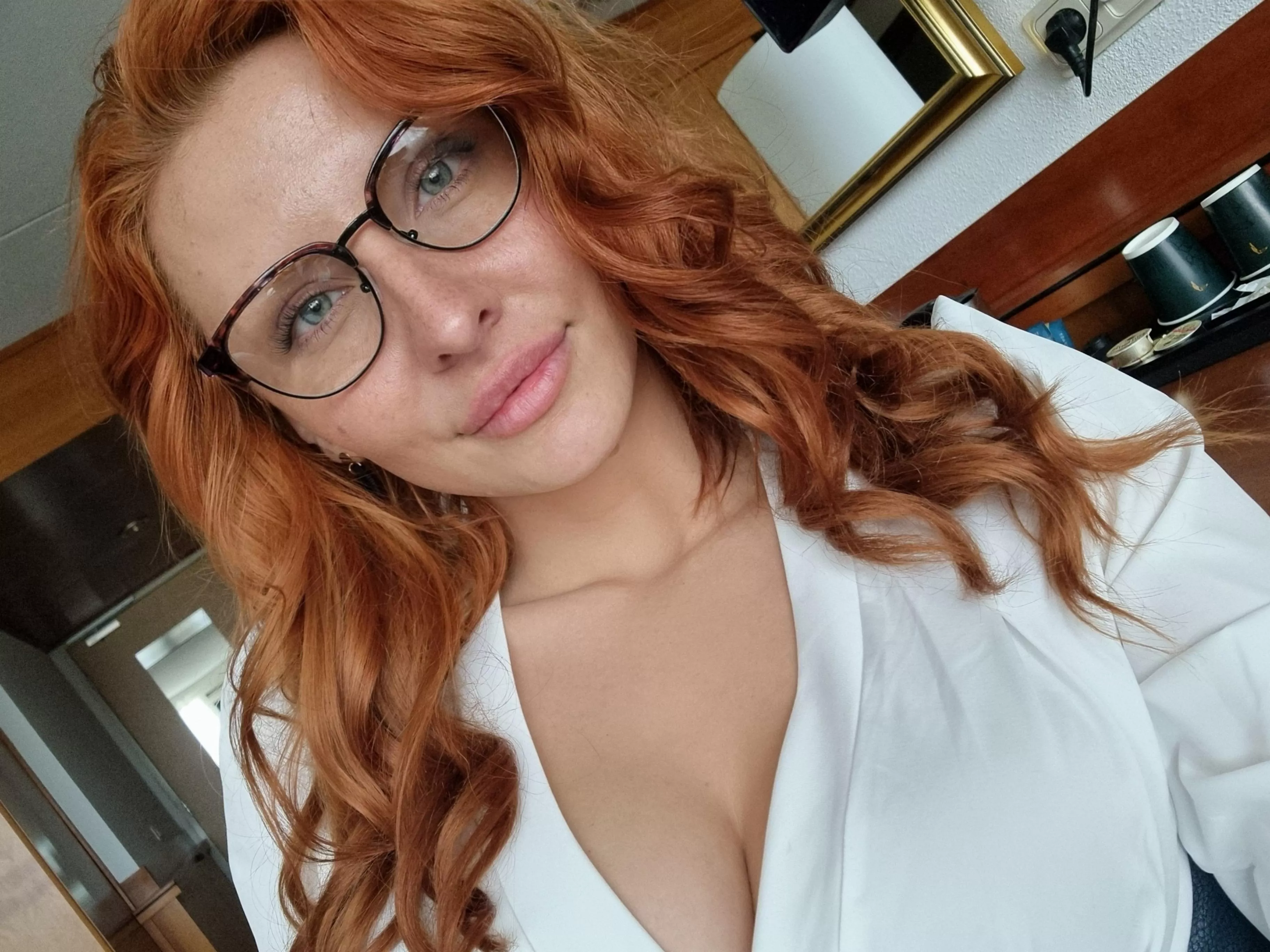 Would you accept a red haired secretary? (F54)