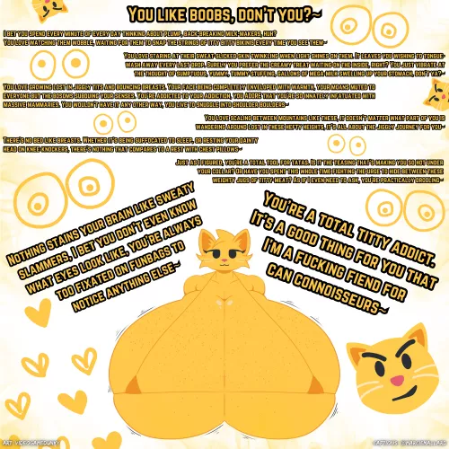 You like boobs...

[Furry] [POV] [Hyper] [Breast Focus] [Teasing] [Credits in Caption]