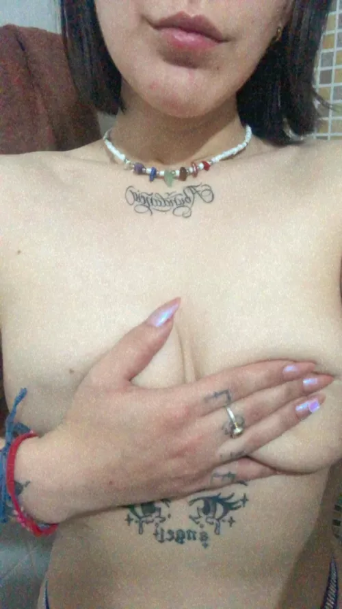 Beautiful tits and nails
