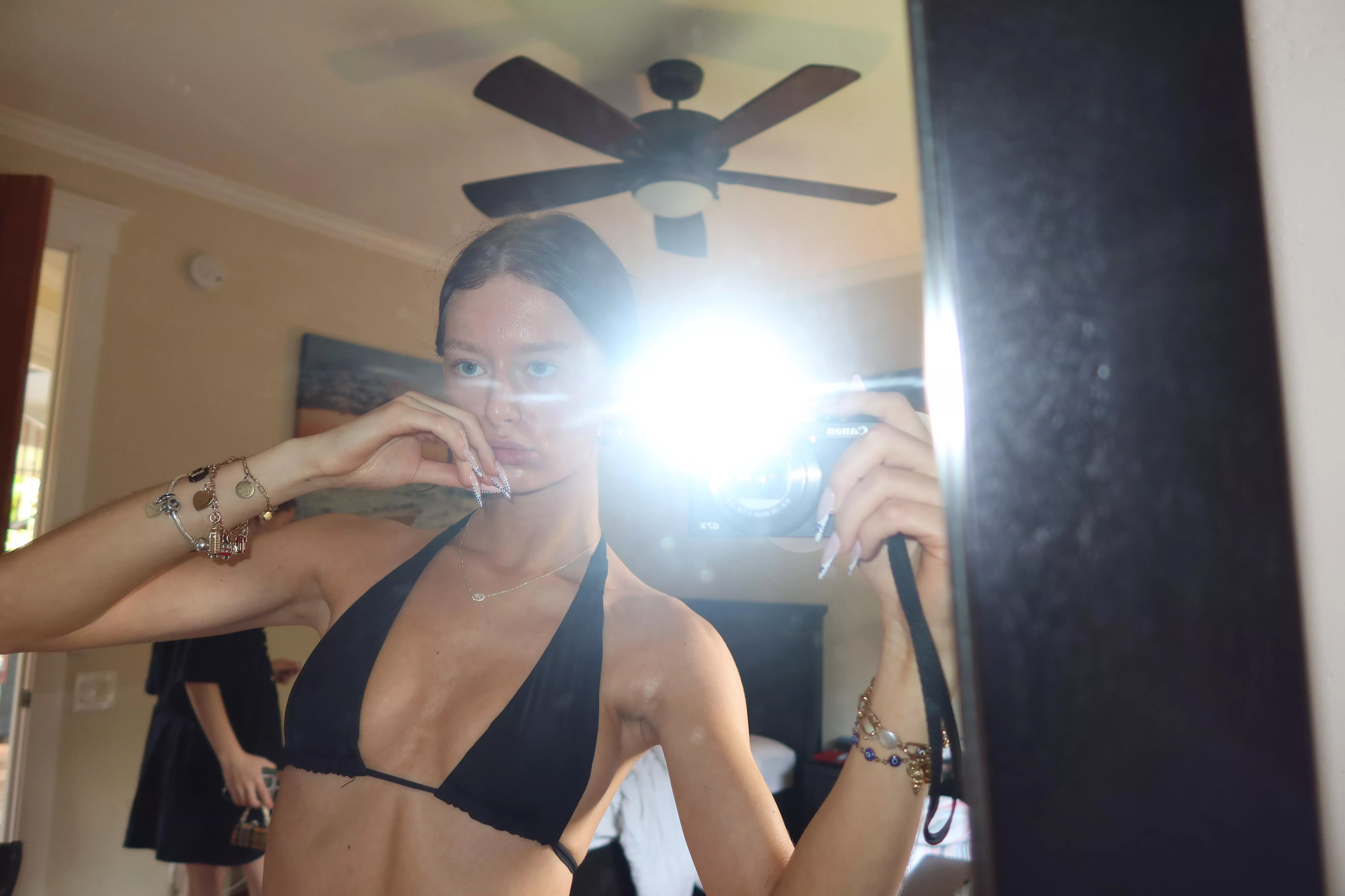 Hopefully I come back tan after going to the beach in my bikini ✌️😊