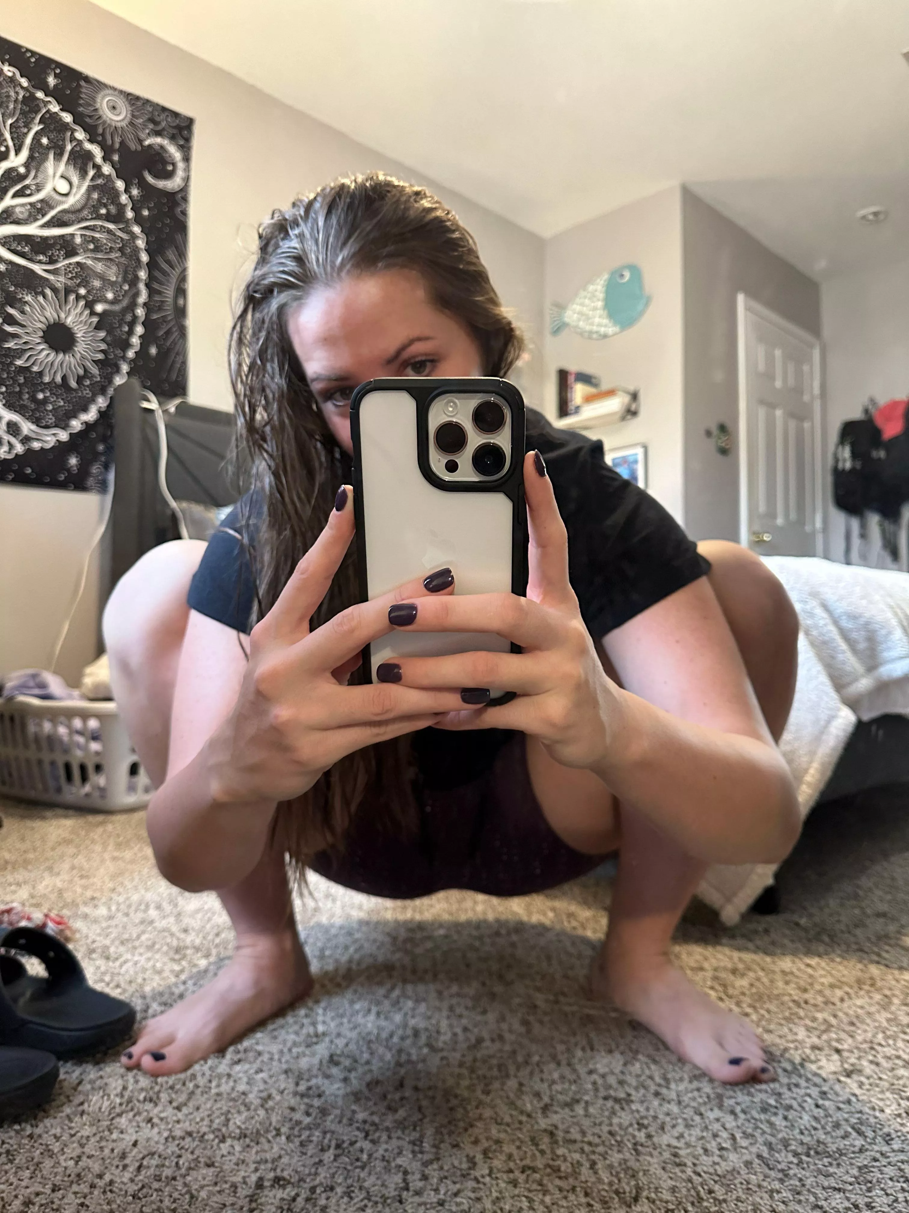 how do you feel about dark nails wrapped around you