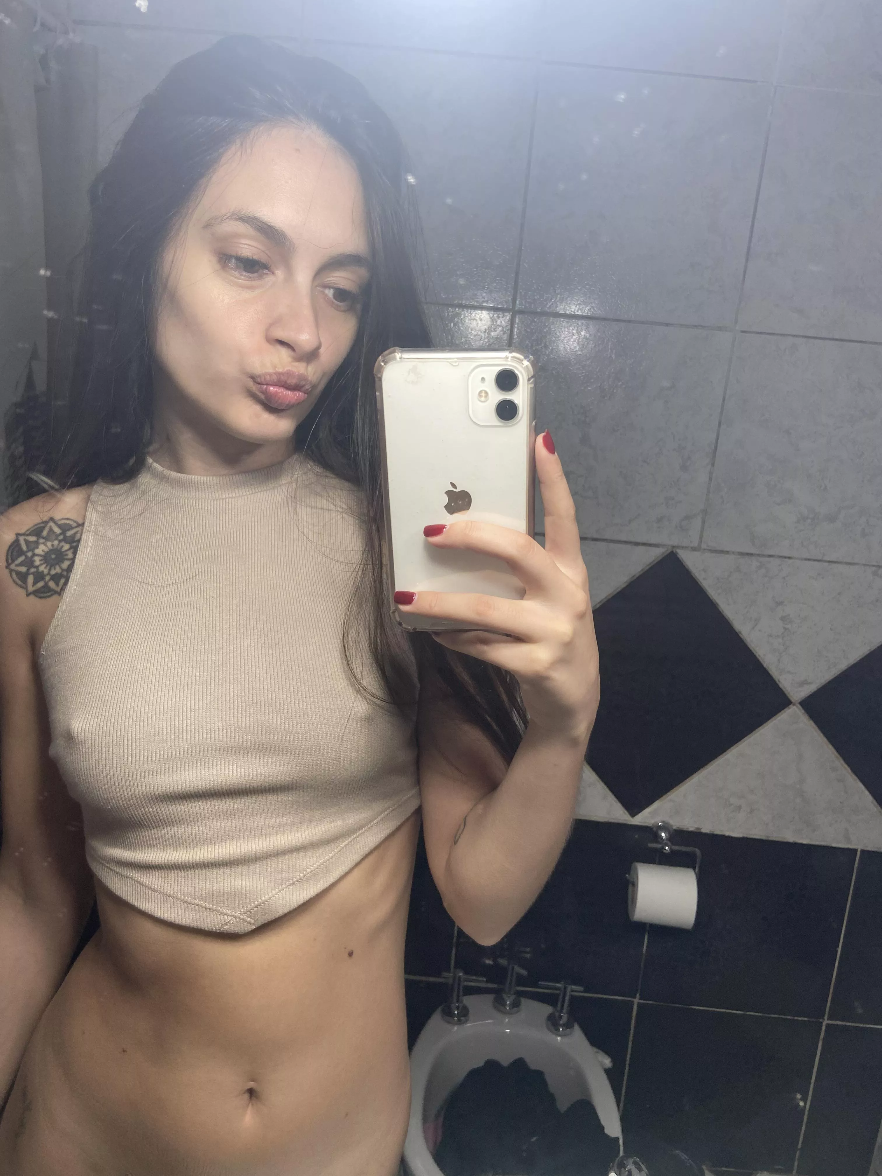 I love not wearing a bra 