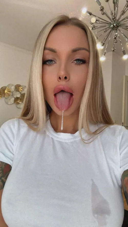 i want to drool all over my tits and make you lick it