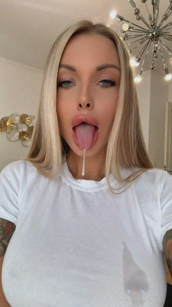 i want to drool all over my tits and make you lick it