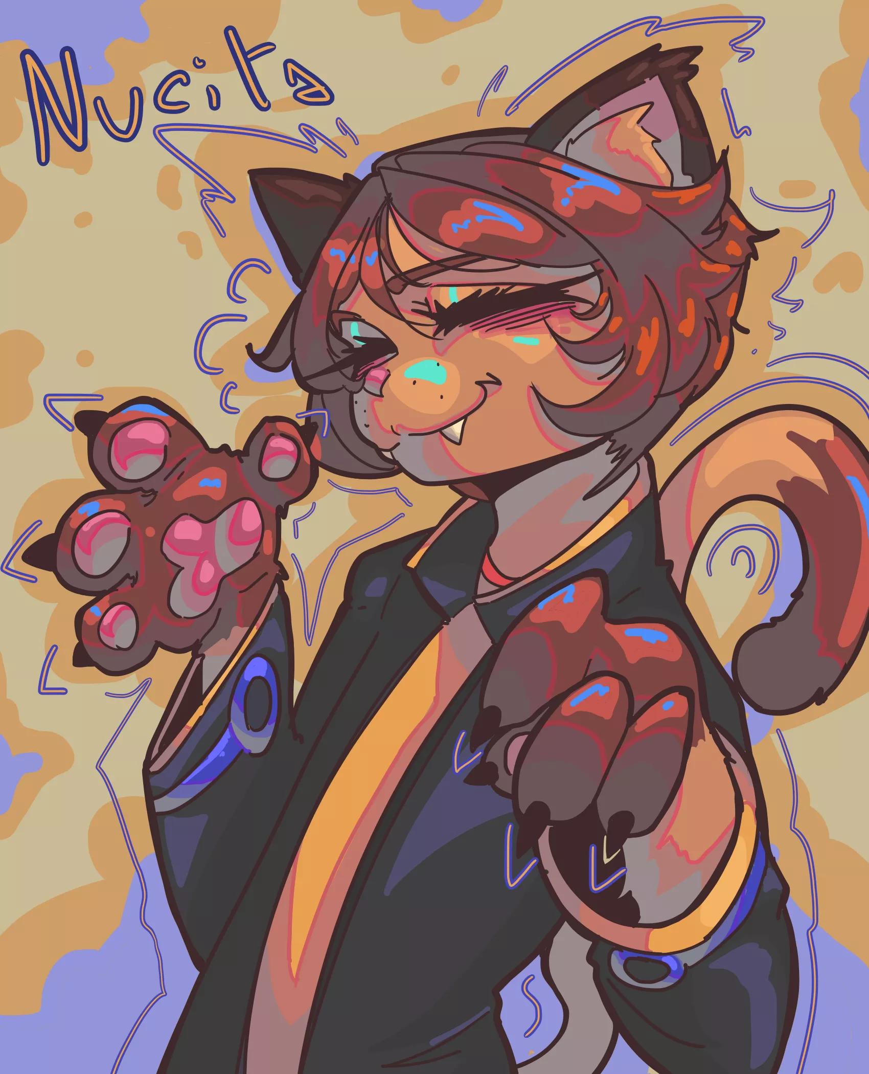 Kitten that I made for an arttrade in fc