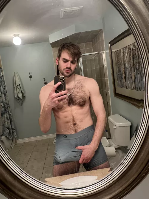 Little bit of Pre cum leaking through