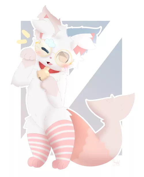 my fursona with a pair of glasses