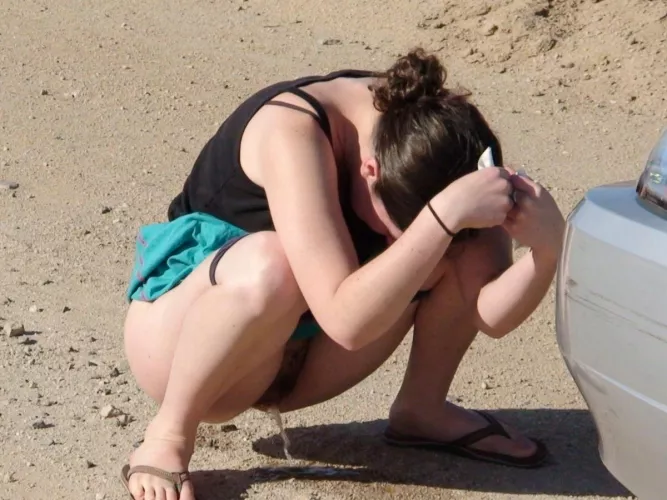 peeing in the desert