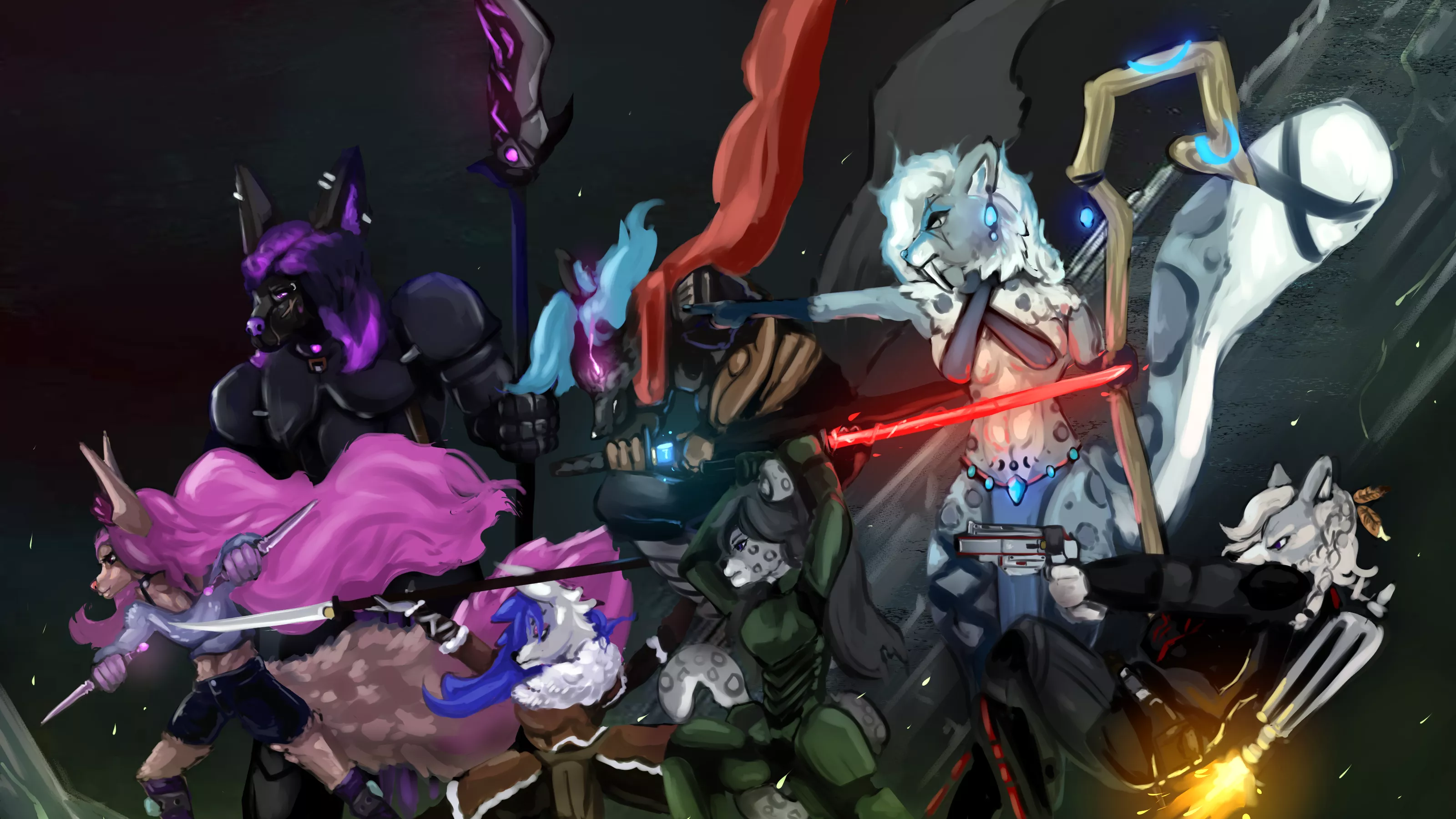 Recent Group commissions i did, it was a good chalange for sure (art by me)