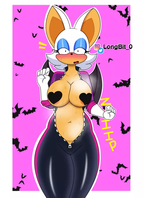 Rouge zip problems (art by me)