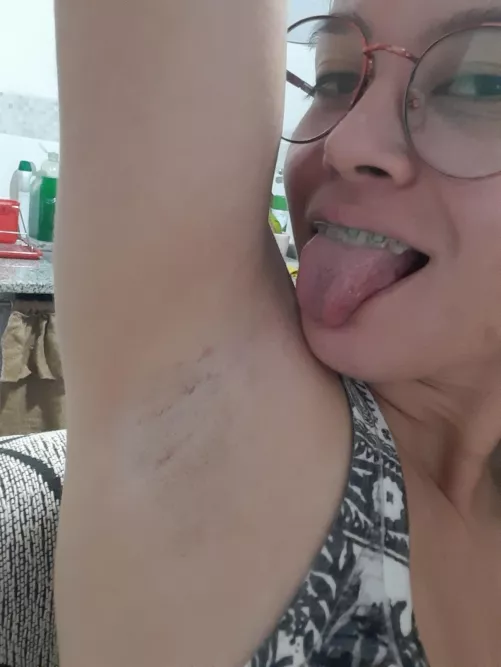 Run your tongue on it, right now 