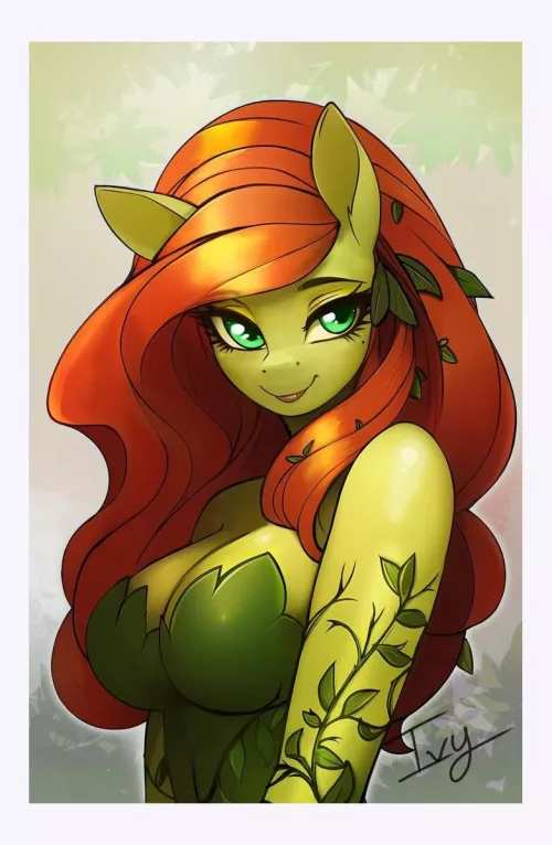 When peanut butter meets chocolate, poison ivy-MIP mash up art by me