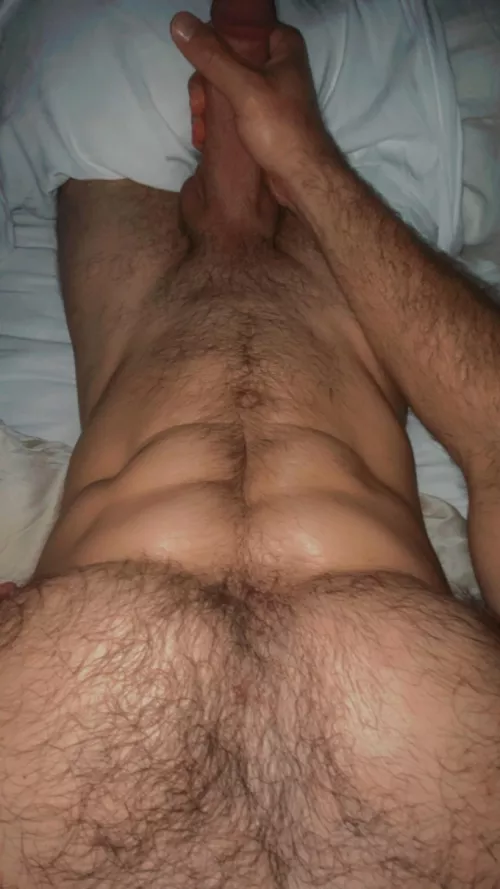 Would you rather lick my abs or my cock first ?