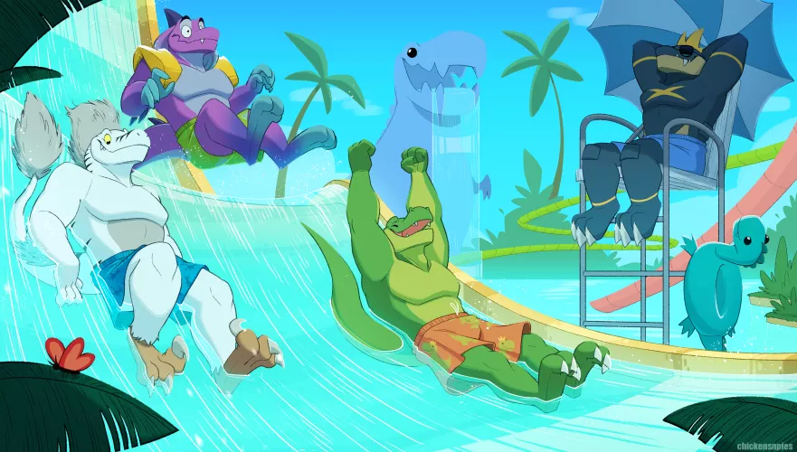 Yippie!! (art by me, @chickensnpies1 on Twitter!)