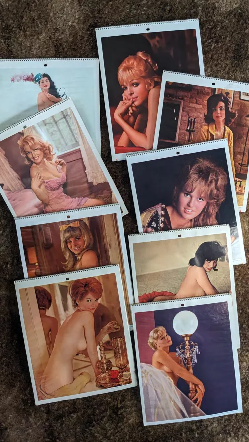 1960's Playboy Playmate calenders.