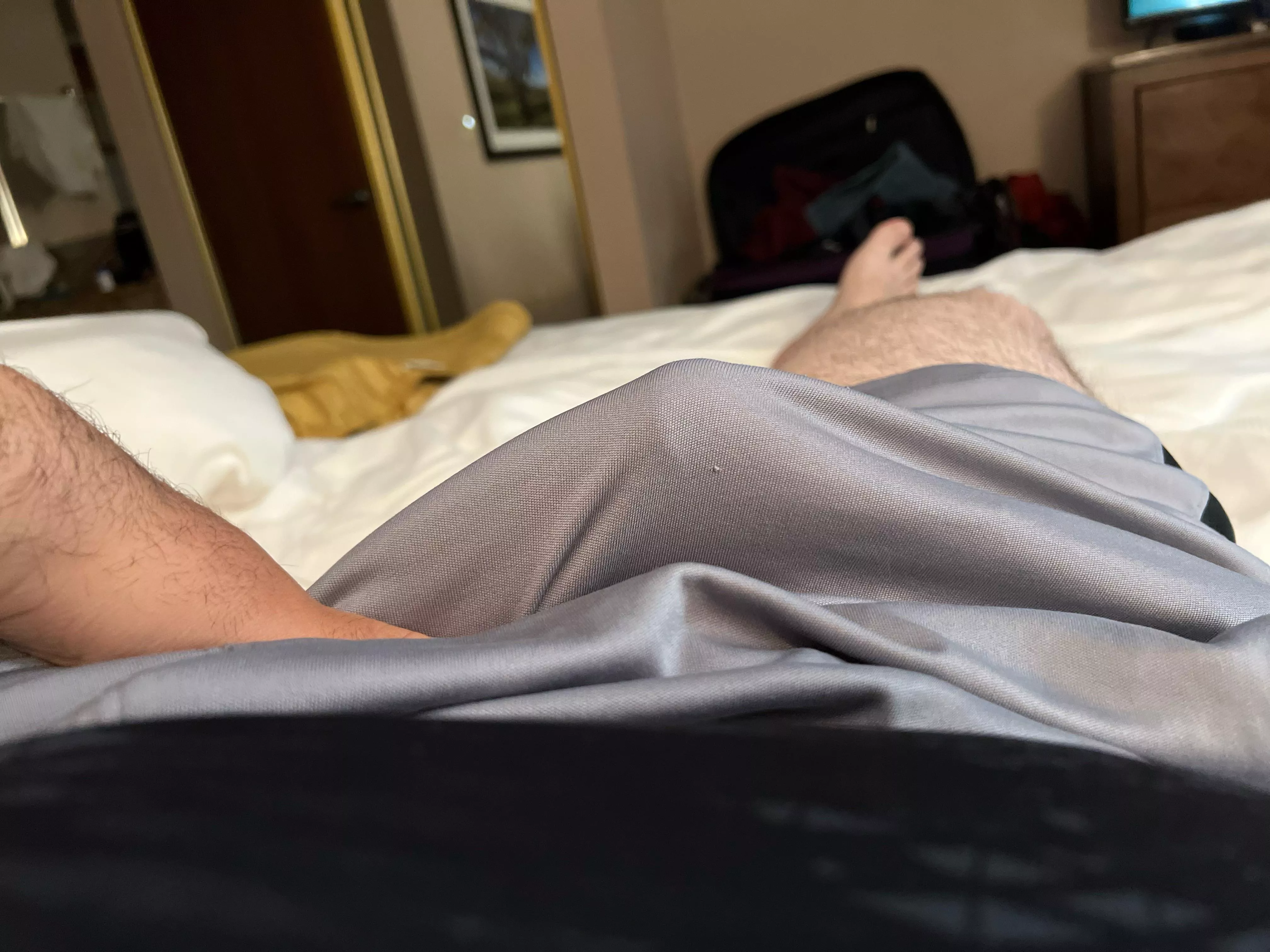 Alone in the hotel, keep me company?