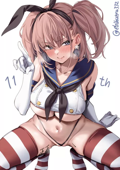 Atlanta in Shimakaze cosplay for the 11th anniversary