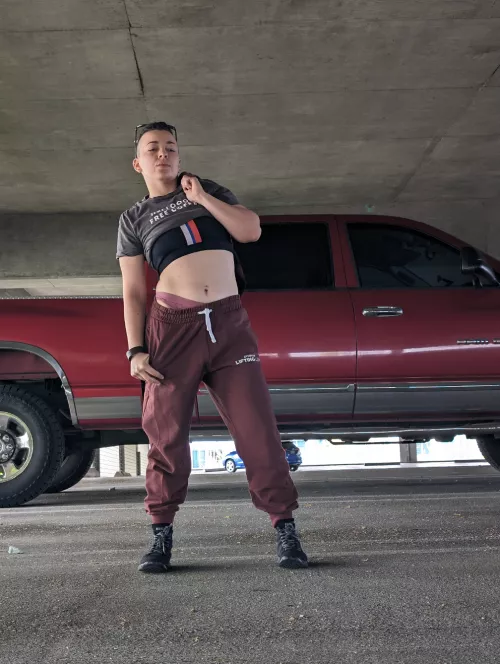 Crop Top Girl w/ Sexy Truck 