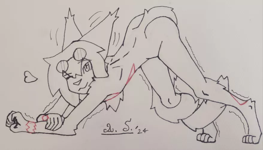 He's been stretching for a while now (by me ! 23/04/2024)