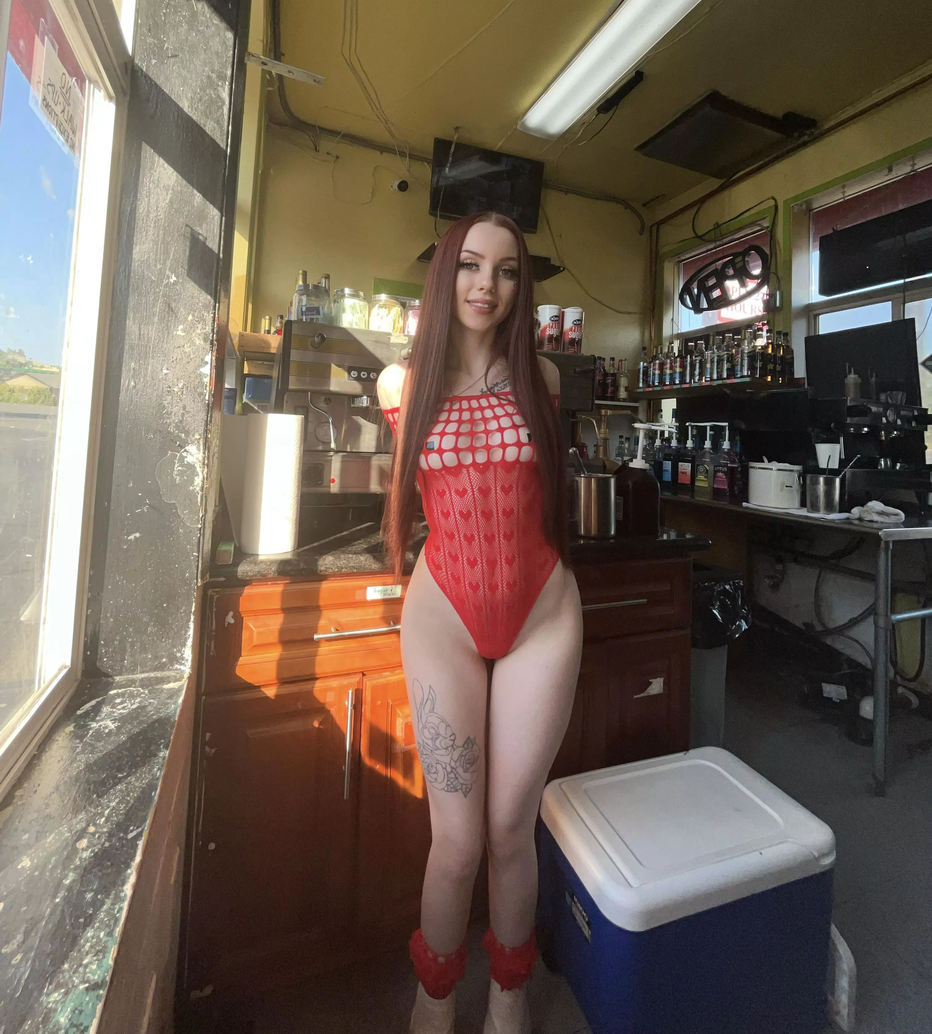 It's a red lingerie kinda day.