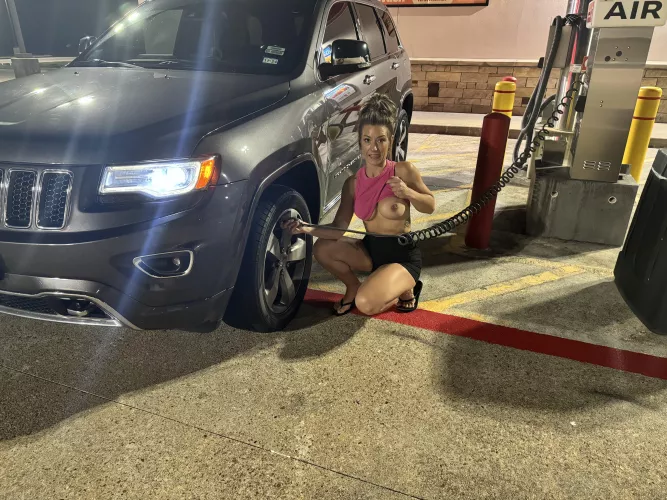 Just airing up the tires 