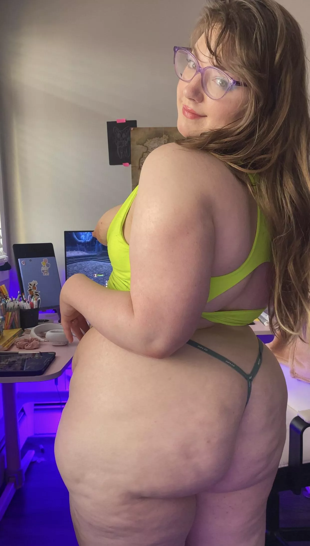 Just trying on a new thong, how does it look?