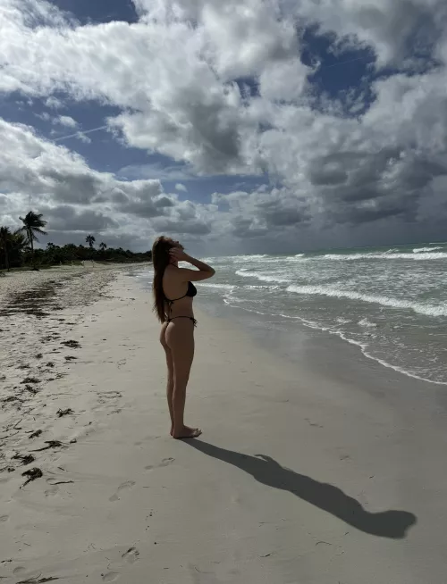 Lots of beautiful beach view and very little bikini