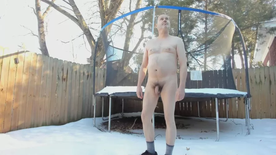 Me outside in the snow