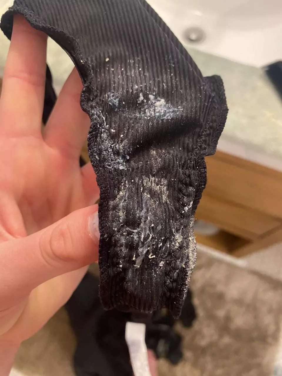 My cummed panties after the gym and long day at work 