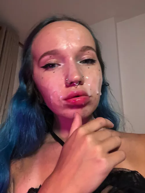 My face is a target for your cum.
