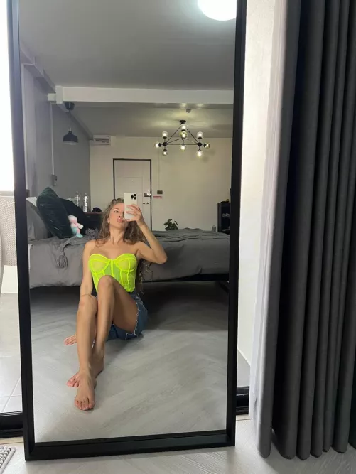 My favorite bright corset is on me