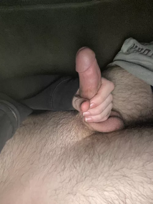 Since you REALLY liked it from above, here’s a side shot, of my tight & high cut 🥵💜 thoughts? [24]