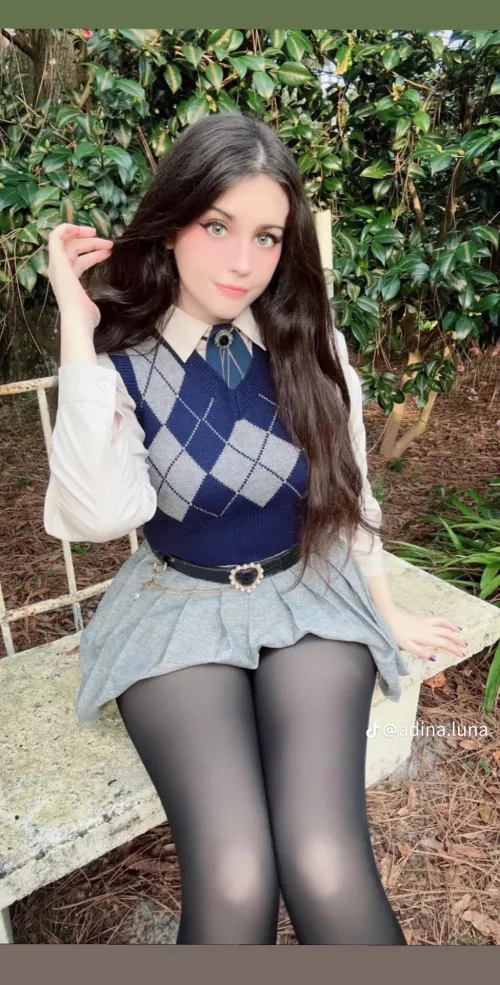 Smart girl in tights