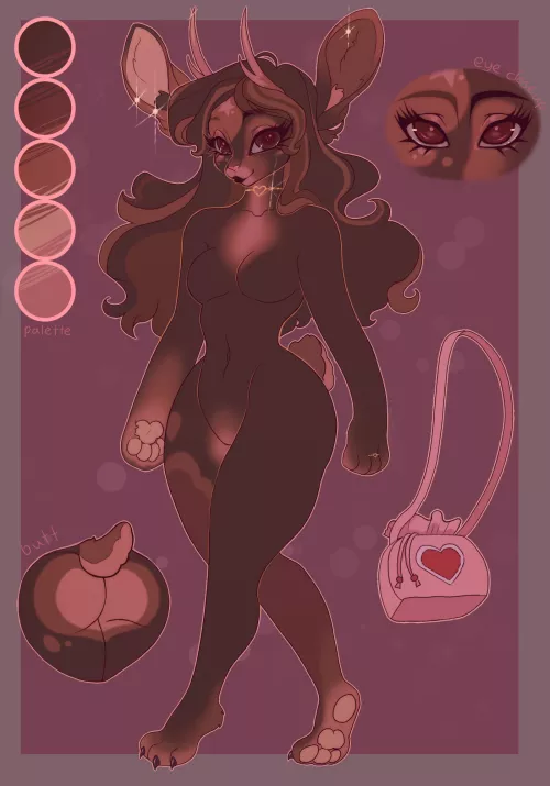 Some recent art I did that I'm very proud of :3 a Jackalope!