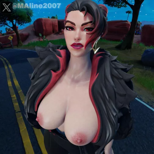 Valeria in long foxy fur coat with titties out (magaska19) [fortnite]