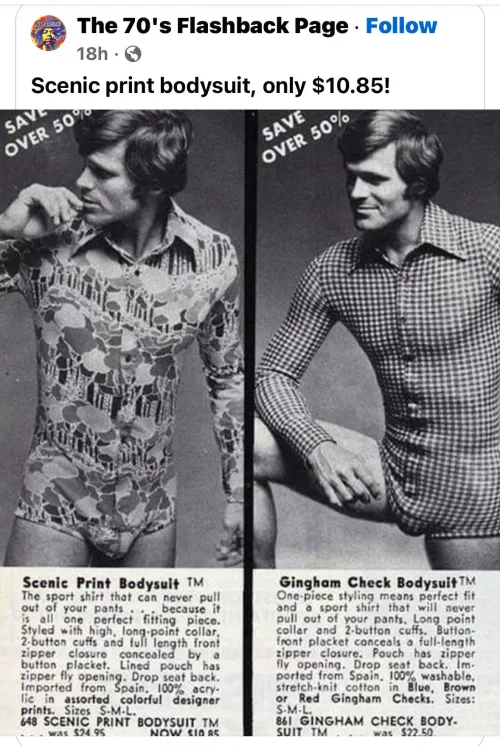 Adult onesies were apparently a 1970s thing