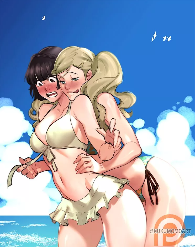 Ann wishing Makoto a happy birthday [Persona]