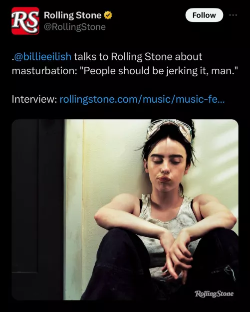 Billie Eilish wants us to jerk off