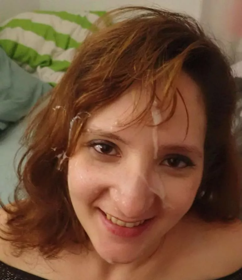 Do I look pretty with cum all over my face and in my hair?