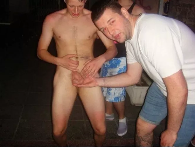 finally letting his friends hold them