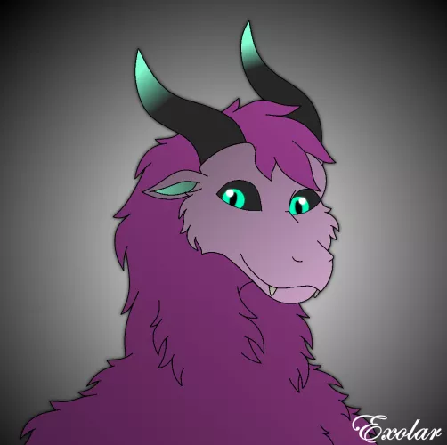 Floofy Purple Dragon By Me ^w^