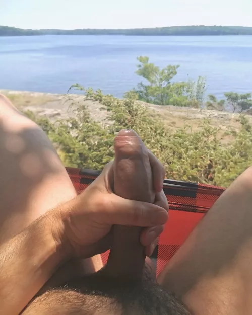 Hammock boner while camping 