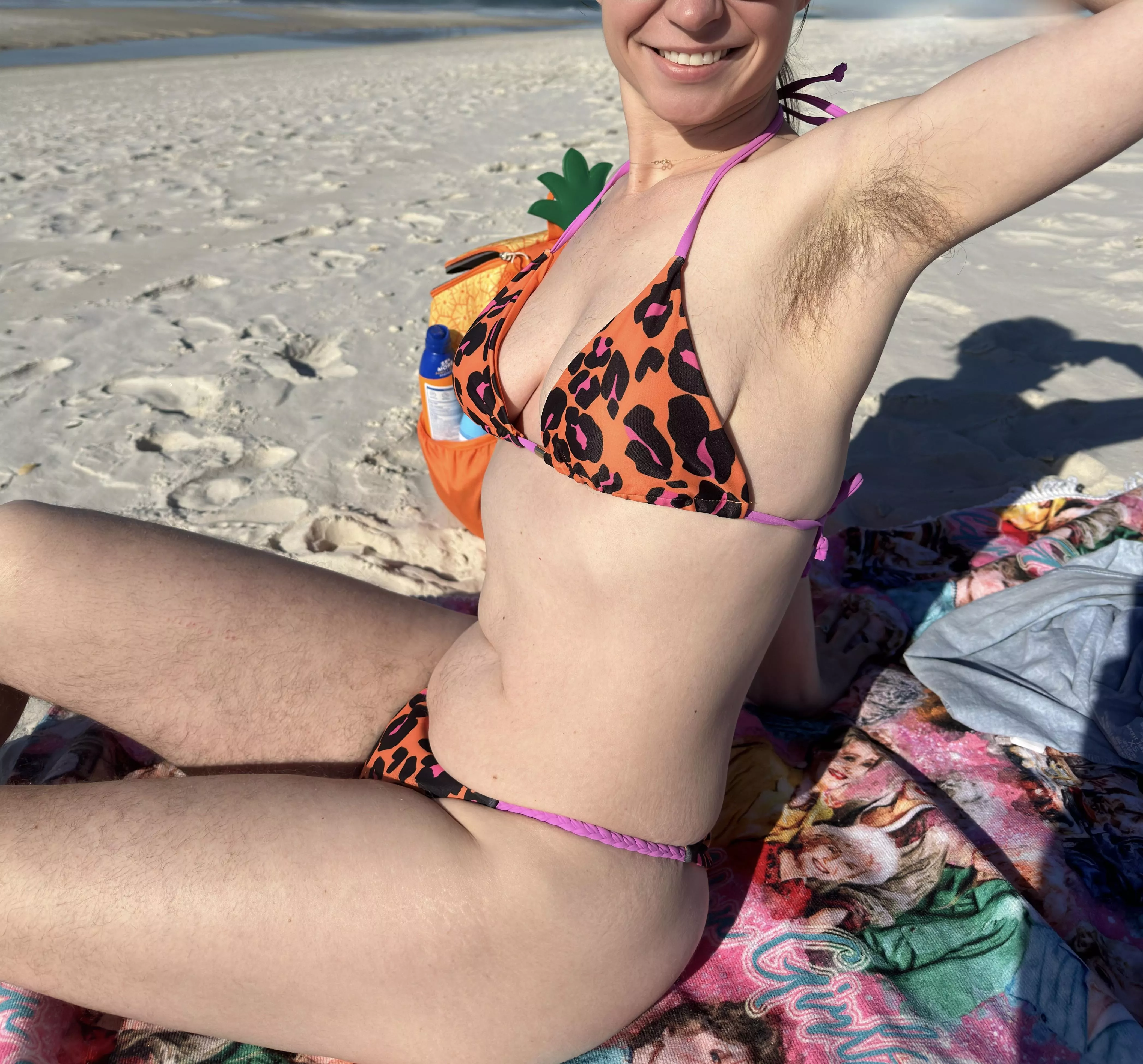 I hope that my pits catch some eyes out here on the beach 