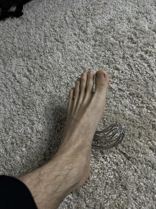 I want lock you in a chastity cage and tease you with my feet 