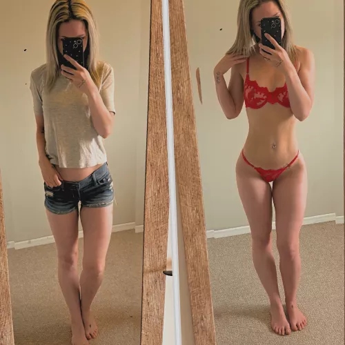 im obsessed w red lingerie 