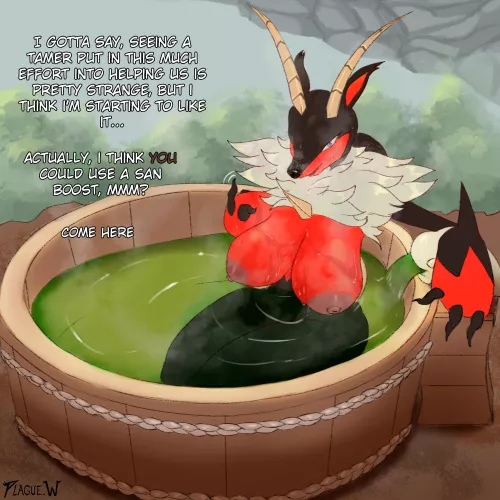 Incineram hot spring tease [F] (Artist:Plague W)