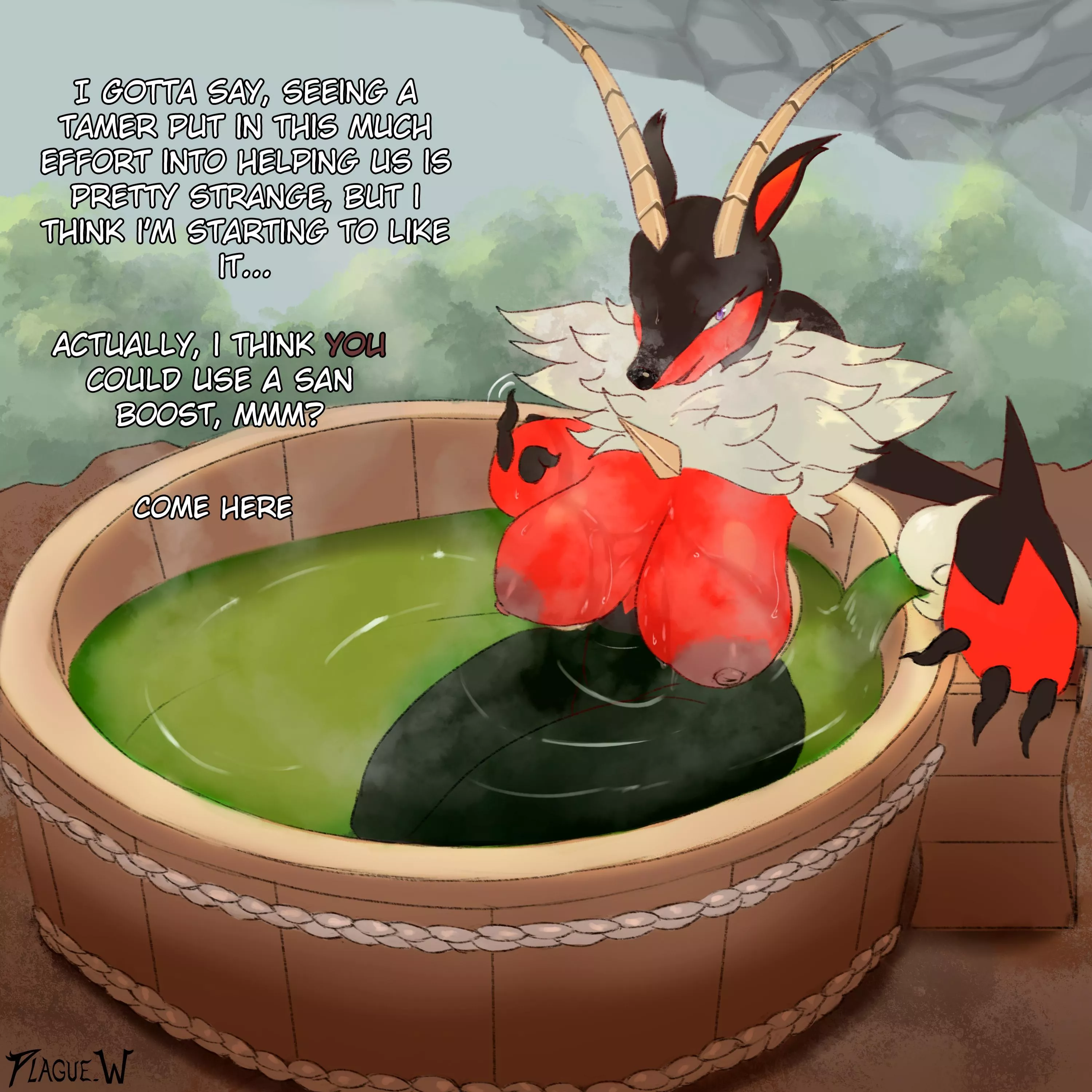 Incineram hot spring tease [F] (Artist:Plague W)