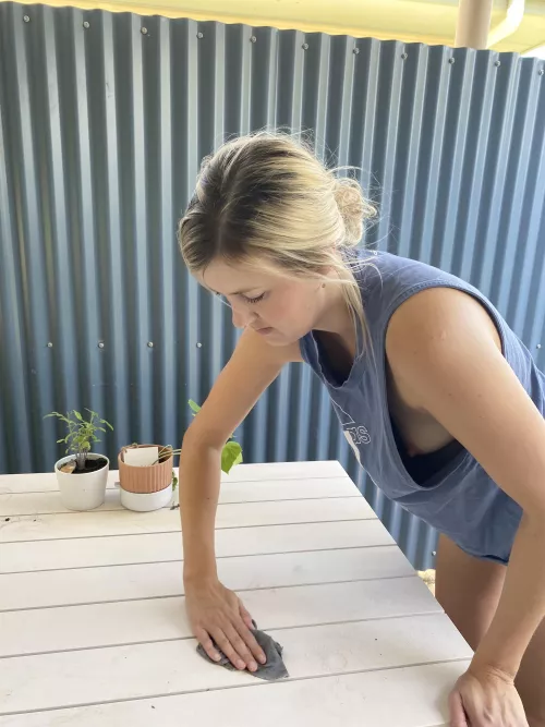 Just hold on one second, I need to wipe the table 